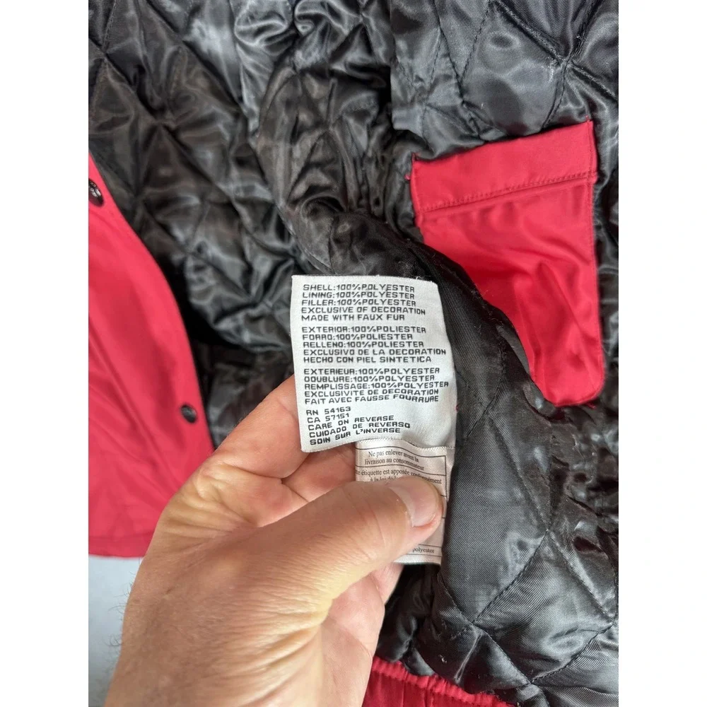 Jessica Simpson Jacket Womens Small Hooded Quilted Parka Faux‎ Fur Winter Coat